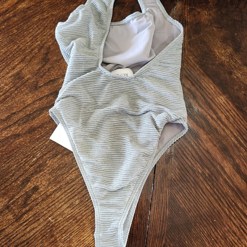 NWT Revolve Rumer Seafoam Cassidy Maillot One Shoulder One Piece Swimsuit. Sz S - Picture 5 of 9